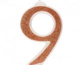 Rođendanski broj gliter zlatni 13cm br.9