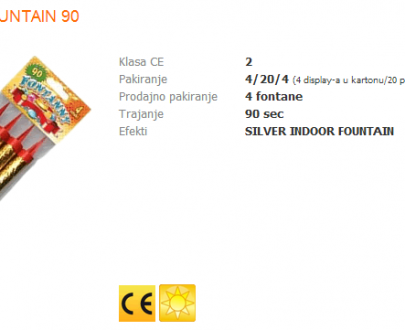 Gold tortna fontana 4/1 (90 sekundi)