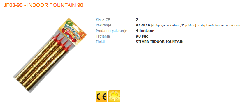 Gold tortna fontana 4/1 (90 sekundi)